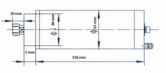 Elektrowrzeciono GDZ65 0.8kW 230V 24000rpm 400Hz ER11 Elektrowrzeciono GDZ65 0.8kW 230V 24000rpm 400Hz ER11