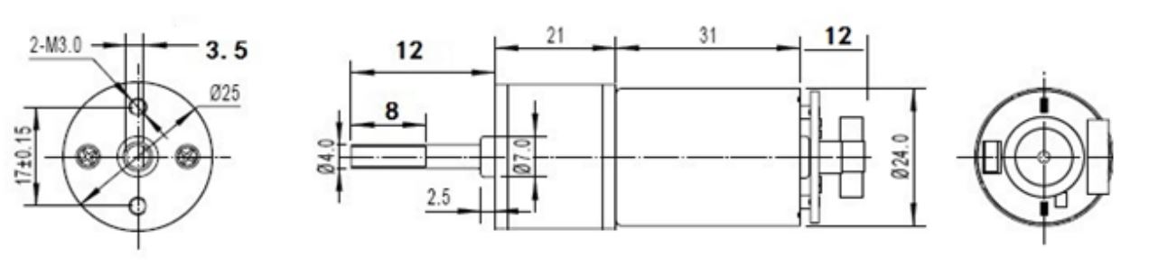 Silnik 25Dx48L HP 4.4:1 6V 2220RPM zamiennik Pololu 1570 Silnik 25Dx48L HP 4.4:1 6V 2220RPM zamiennik Pololu 1570