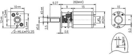 Silnik HP 75:1 400RPM - zamiennik Pololu 2361 Silnik HP 75:1 400RPM - zamiennik Pololu 2361