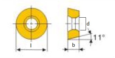 Płytka skrawająca RPMT10T3MOE-JS TG1225A