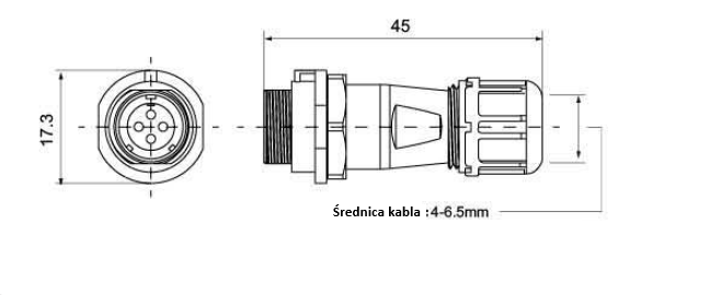 Złącze elektryczne TS11RS05 3A/125V Złącze elektryczne TS11RS05 3A/125V