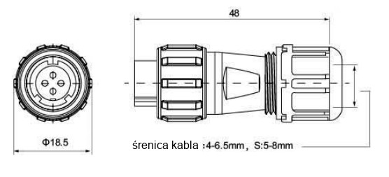 Złącze elektryczne TS13CP06 5A/125V Złącze elektryczne TS13CP06 5A/125V