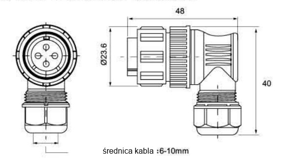 Złącze elektryczne TS17NP02 10A/500V Złącze elektryczne TS17NP02 10A/500V