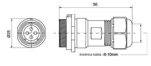 Złącze elektryczne TS17RS10 5A/400V Złącze elektryczne TS17RS10 5A/400V