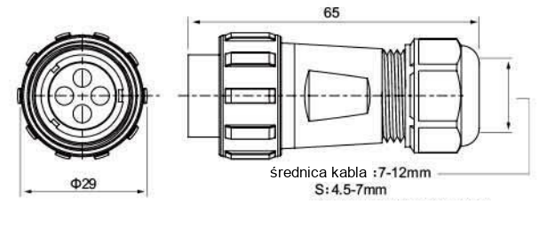 Złącze elektryczne TS21CP07 15A/500V Złącze elektryczne TS21CP07 15A/500V