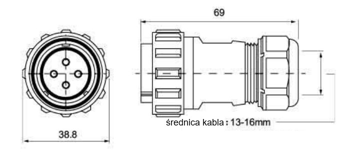 Złącze elektryczne TS29CP10 25A/500V Złącze elektryczne TS29CP10 25A/500V