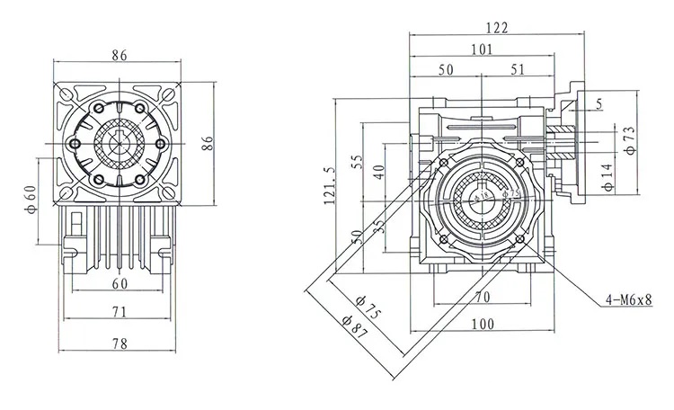 Przekładnia RV40/15 NEMA34