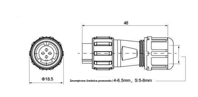 Złącze elektryczne TS13CS02 13A/250V Złącze elektryczne TS13CS02 13A/250V