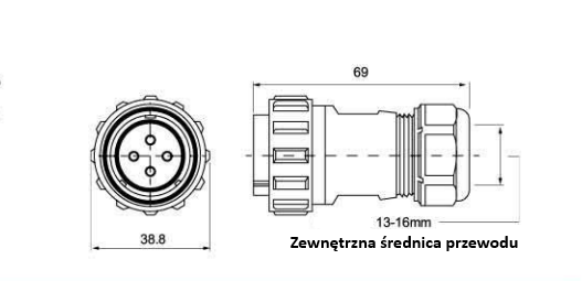 Złącze elektryczne TS29CS16 10A/500V Złącze elektryczne TS29CS16 10A/500V