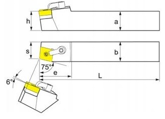 Nóż tokarski składany do toczenia zewnętrznego MCBNL 2525 M16
