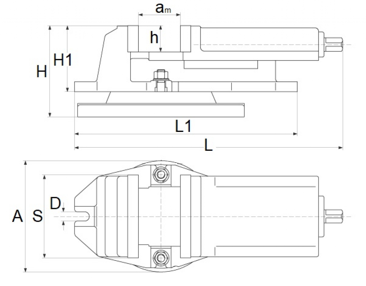 Imadło maszynowe z podstawą obrotową 160 mm Imadło maszynowe z podstawą obrotową 160 mm