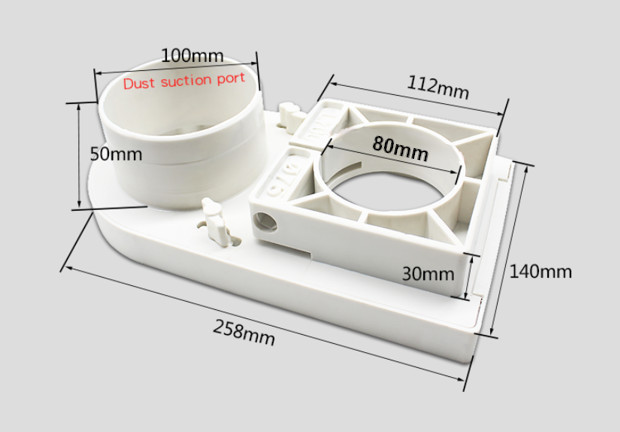 Szczotka do odciągu wiórów z kołnierzem 80mm na wrzeciono