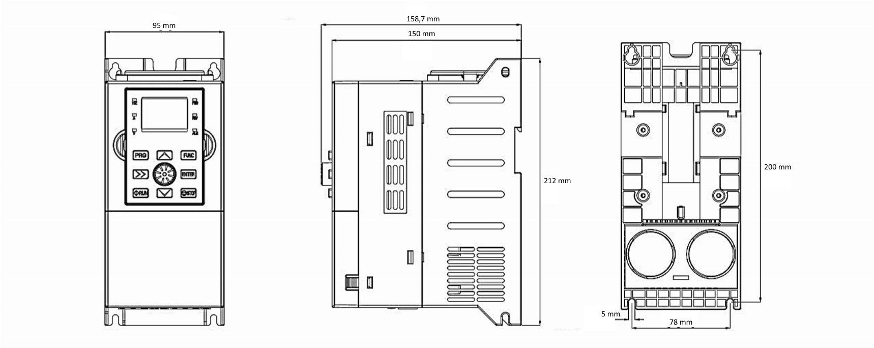 Falownik wektorowy trójfazowy D11-T3-4G 3X400V 4kW 9.4A Falownik wektorowy trójfazowy D11-T3-4G 3X400V 4kW 9.4A