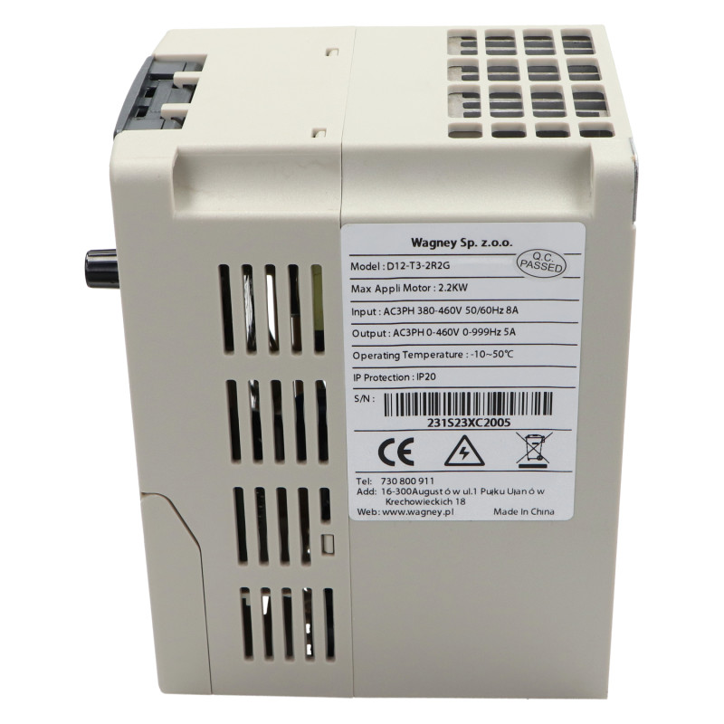 Falownik skalarny trójfazowy D12-T3-2R2G/3P 3X400V 2.2kW Falownik skalarny trójfazowy D12-T3-2R2G/3P 3X400V 2.2kW