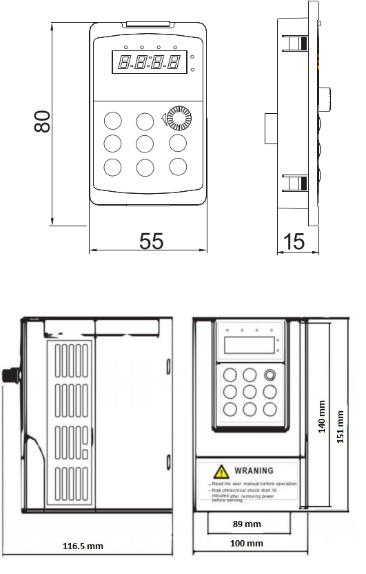 Falownik skalarny jednofazowy D12-S2-2R2G 1X230V 2.2kW 9.6A Falownik skalarny jednofazowy D12-S2-2R2G 1X230V 2.2kW 9.6A