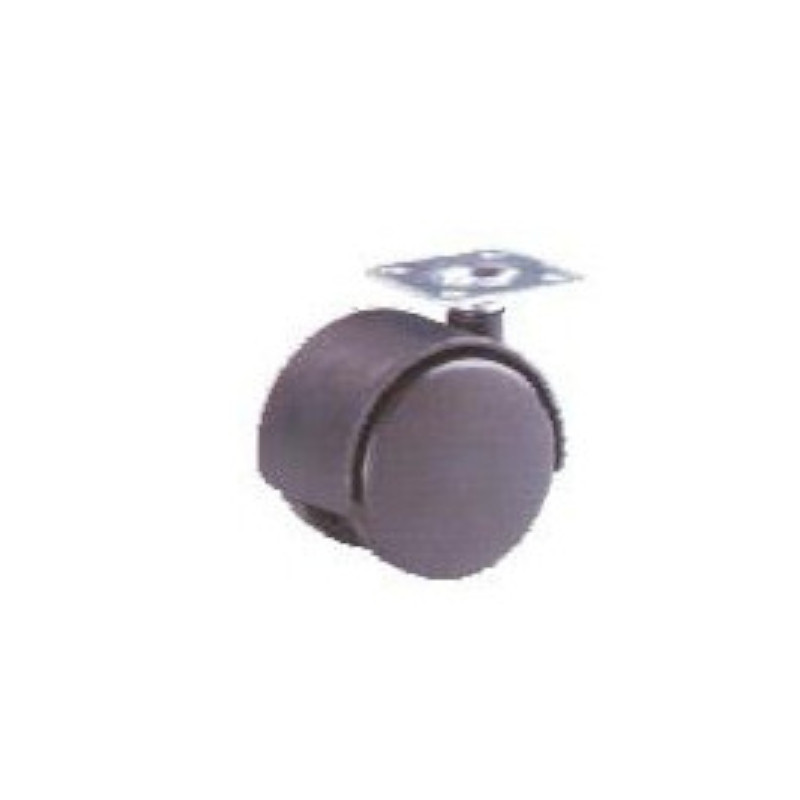 Kółko obrotowe fi 40mm plastikowe meblowe z płytą montażową, nośność 25 kg TWP-40