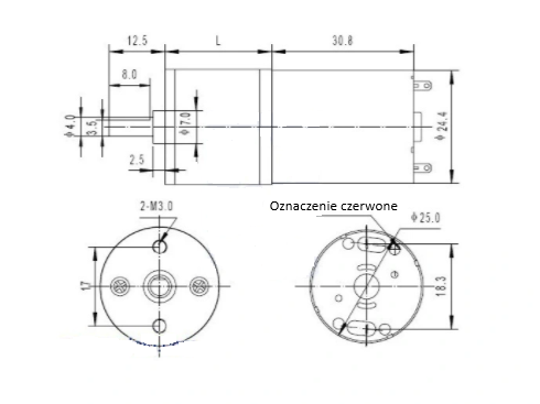 Silnik 25Dx67L 34:1 6V 165RPM+CPR 48 zamiennik Po 4824 Silnik 25Dx67L 34:1 6V 165RPM+CPR 48 zamiennik Po 4824