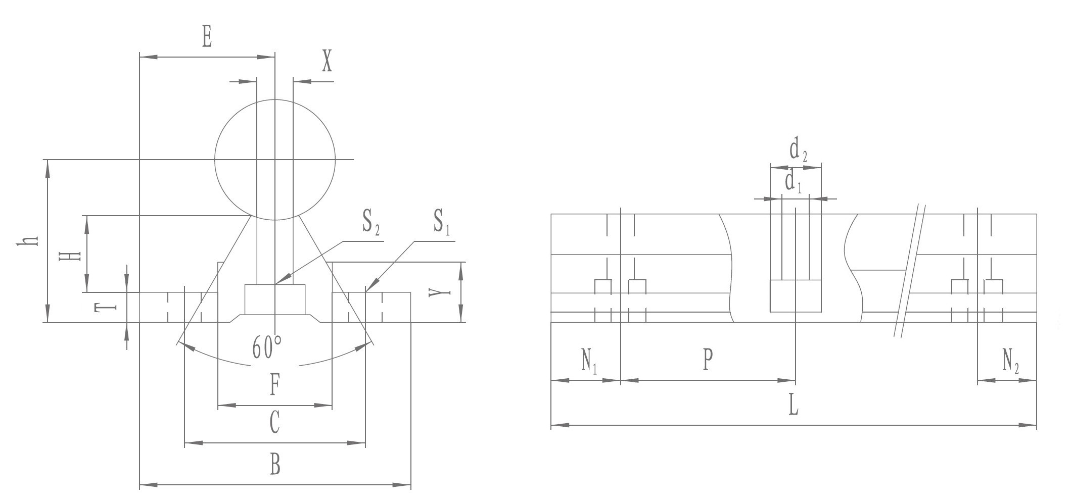 Wałek liniowy z podporą PW16 - 1500 mm