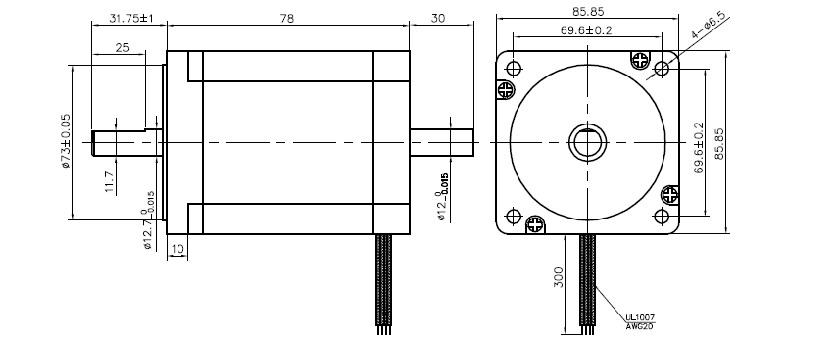 Silnik krokowy SM 86/80-7808B - 4.5Nm Silnik krokowy SM 86/80-7808B - 4.5Nm