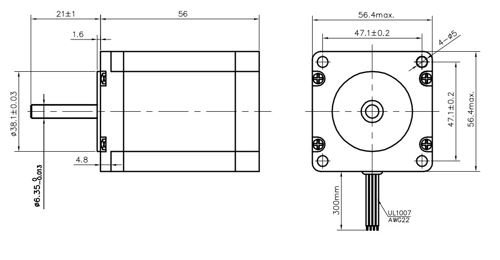 Silnik krokowy SM 57/56-2804A - 1.3Nm Silnik krokowy SM 57/56-2804A - 1.3Nm