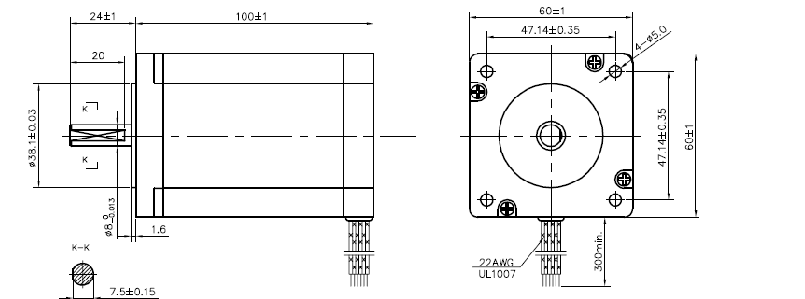 Silnik krokowy SM 60/100-4004AF - 4Nm Silnik krokowy SM 60/100-4004AF - 4Nm