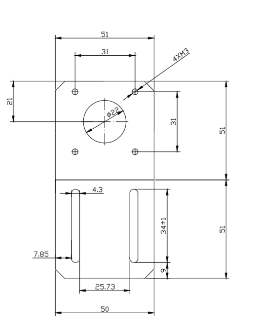 Mocowanie typu L do silnika NEMA17 (42mm) Mocowanie typu L do silnika NEMA17 (42mm)