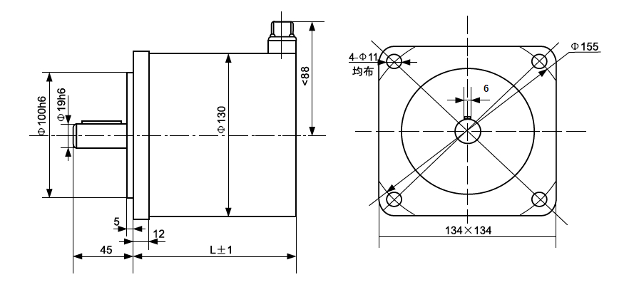 Silnik krokowy SC130STH3P-220 - 36Nm Silnik krokowy SC130STH3P-220 - 36Nm