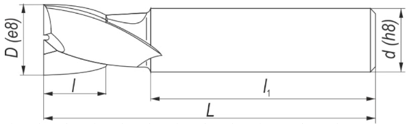 Frez palcowy NFPg fi 14mm 83mm 2F HSSCo DIN 327 Frez palcowy NFPg fi 14mm 83mm 2F HSSCo DIN 327