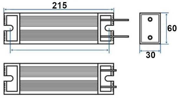 Rezystor hamujący 250 Ohm 300W, do 2,2 oraz 3kW Rezystor hamujący 250 Ohm 300W, do 2,2 oraz 3kW