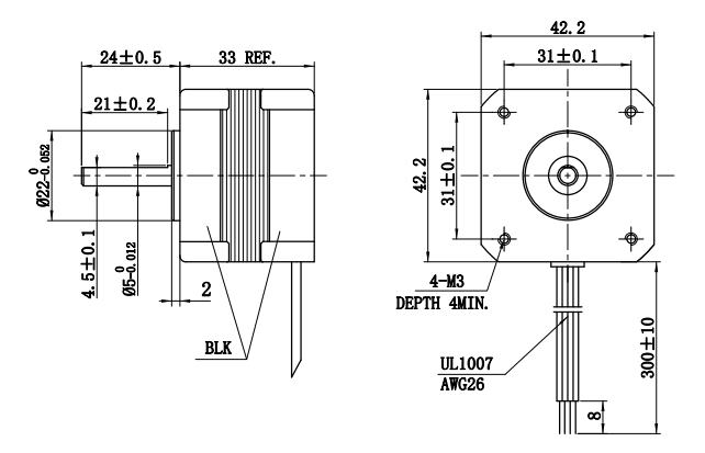 Silnik krokowy 42BYGH1202 - 0,32Nm Silnik krokowy 42BYGH1202 - 0,32Nm