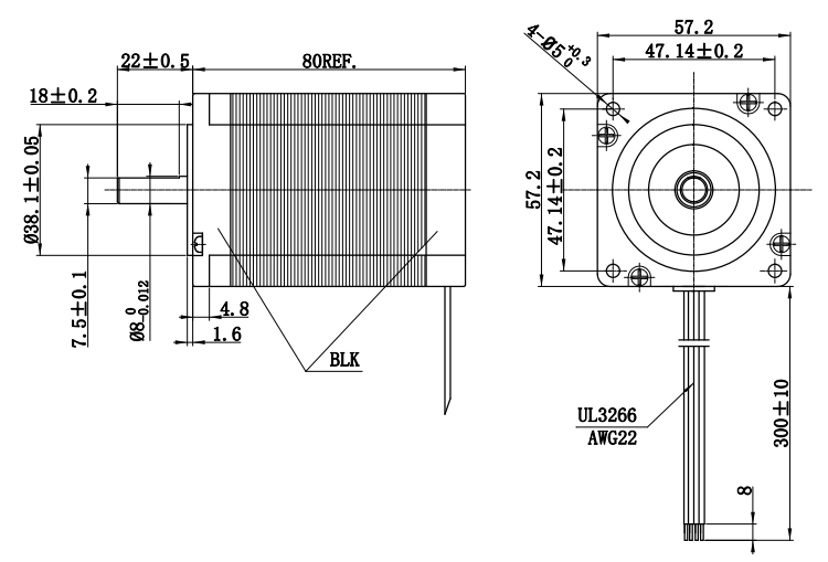 Silnik krokowy 57BYGH5702 - 2,3Nm Silnik krokowy 57BYGH5702 - 2,3Nm