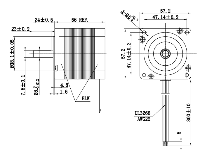 Silnik krokowy 57BYGH3302 - 1,5Nm Silnik krokowy 57BYGH3302 - 1,5Nm