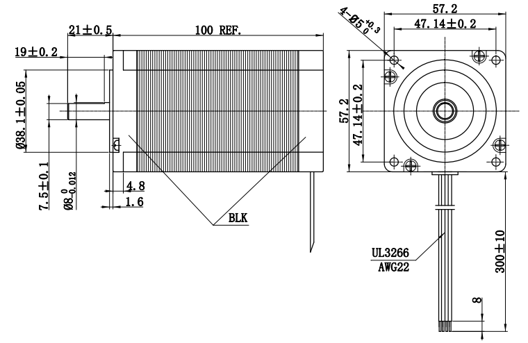 Silnik krokowy 57BYGH7502 - 3,0 Nm Silnik krokowy 57BYGH7502 - 3,0 Nm