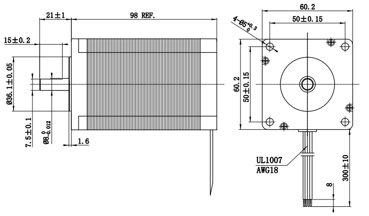 Silnik krokowy 60BYGH7503 - 3,3Nm Silnik krokowy 60BYGH7503 - 3,3Nm
