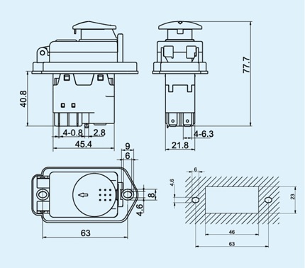 Wyłącznik elektromagnetyczny 230V DZ-06E Wyłącznik elektromagnetyczny 230V DZ-06E