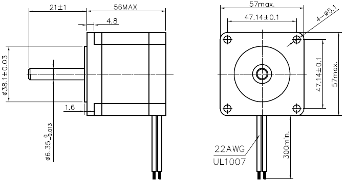 Silnik krokowy SM 57/56-1006A - 0.9Nm Silnik krokowy SM 57/56-1006A - 0.9Nm