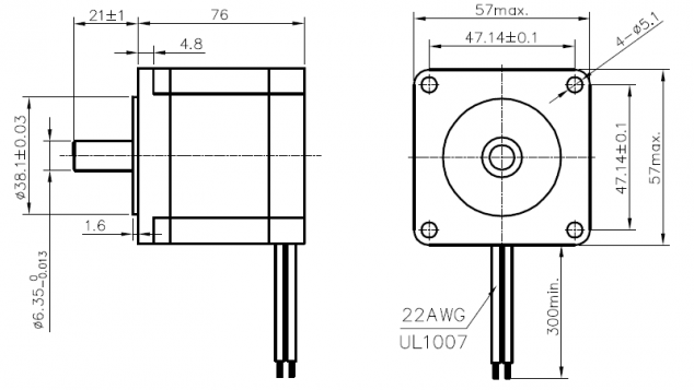 Silnik krokowy SM 57/76-3006A - 1.35Nm Silnik krokowy SM 57/76-3006A - 1.35Nm