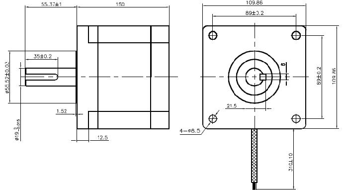 Silnik krokowy SM 110/150-6504A - 22Nm Silnik krokowy SM 110/150-6504A - 22Nm