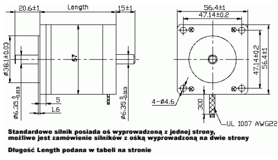 Silnik krokowy SM 57/51-0856A - 0.48Nm Silnik krokowy SM 57/51-0856A - 0.48Nm