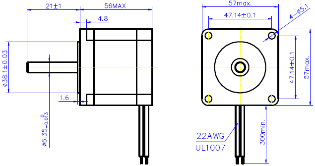 Silnik krokowy SM 57/56-1008A - 0.9Nm Silnik krokowy SM 57/56-1008A - 0.9Nm
