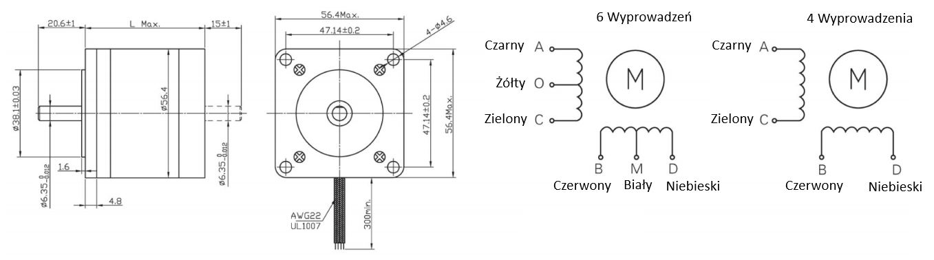 Silnik krokowy SM 57/76-2804MB - 1.89Nm Silnik krokowy SM 57/76-2804MB - 1.89Nm