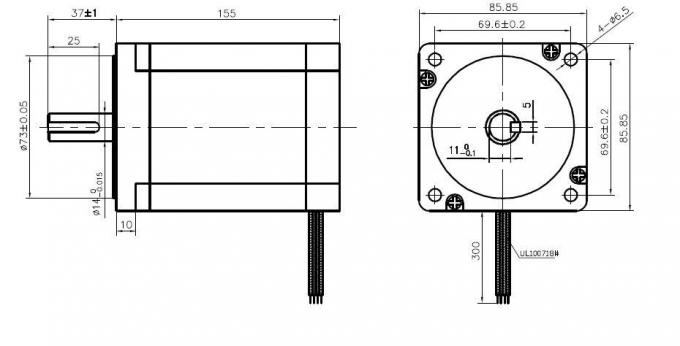 Silnik krokowy SM 86/156-6204A (fi14) - 12.2Nm Silnik krokowy SM 86/156-6204A (fi14) - 12.2Nm