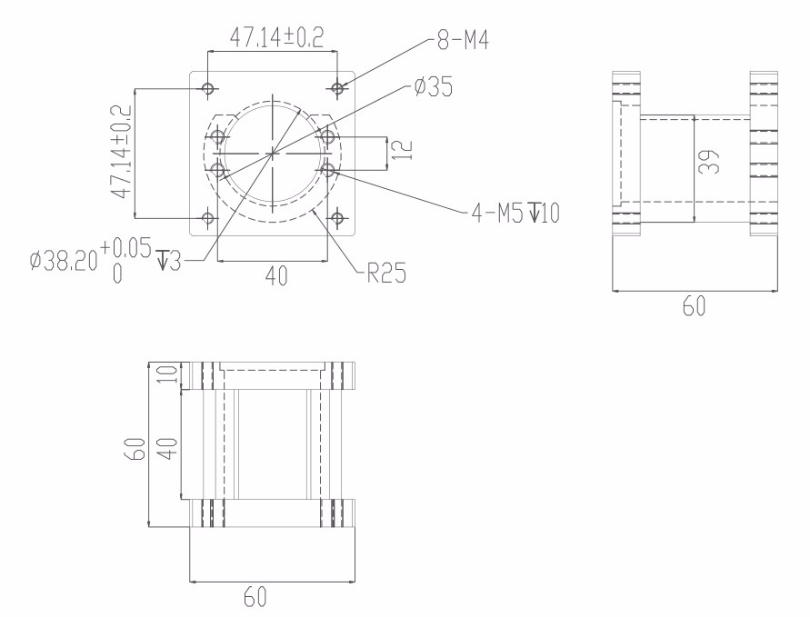 Mocowanie proste silnika NEMA23 (57mm) Mocowanie proste silnika NEMA23 (57mm)
