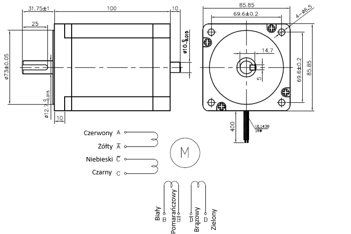 Silnik krokowy SC86STH100-4208B - 6Nm Silnik krokowy SC86STH100-4208B - 6Nm