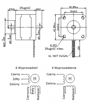 Silnik krokowy SM 42/47-1684MB 0.44Nm Silnik krokowy SM 42/47-1684MB 0.44Nm