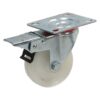 Kółko obrotowe fi 75mm plastikowe z hamulcem z płytą montażową, nośność 70 kg 4083 - 75x30