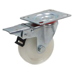 Kółko obrotowe fi 75mm plastikowe z hamulcem z płytą montażową, nośność 70 kg 4083 - 75x30