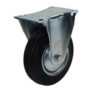 Kółko stałe fi 75mm gumowe z płytą montażową, nośność 50 kg 4002 - 75x20