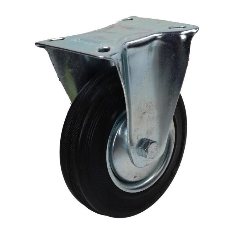 Kółko stałe fi 85mm gumowe z płytą montażową, nośność 60 kg 4002 - 85x25