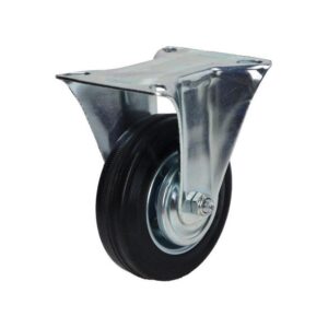 Kółko stałe fi 100mm gumowe z płytą montażową, nośność 70 kg 4002 - 100x30